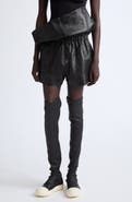Rick Owens Crater Leather Shorts