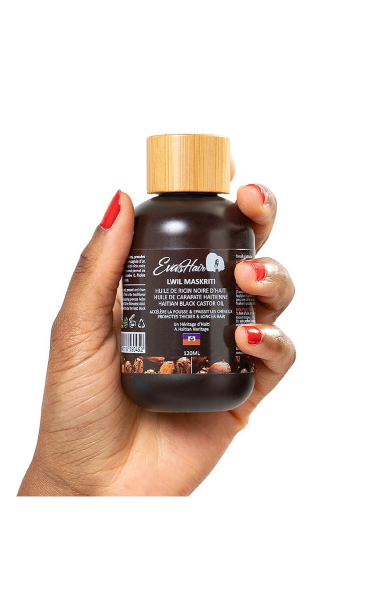 EvasHair Haitian Black Castor Oil, Alternate, color, Brown