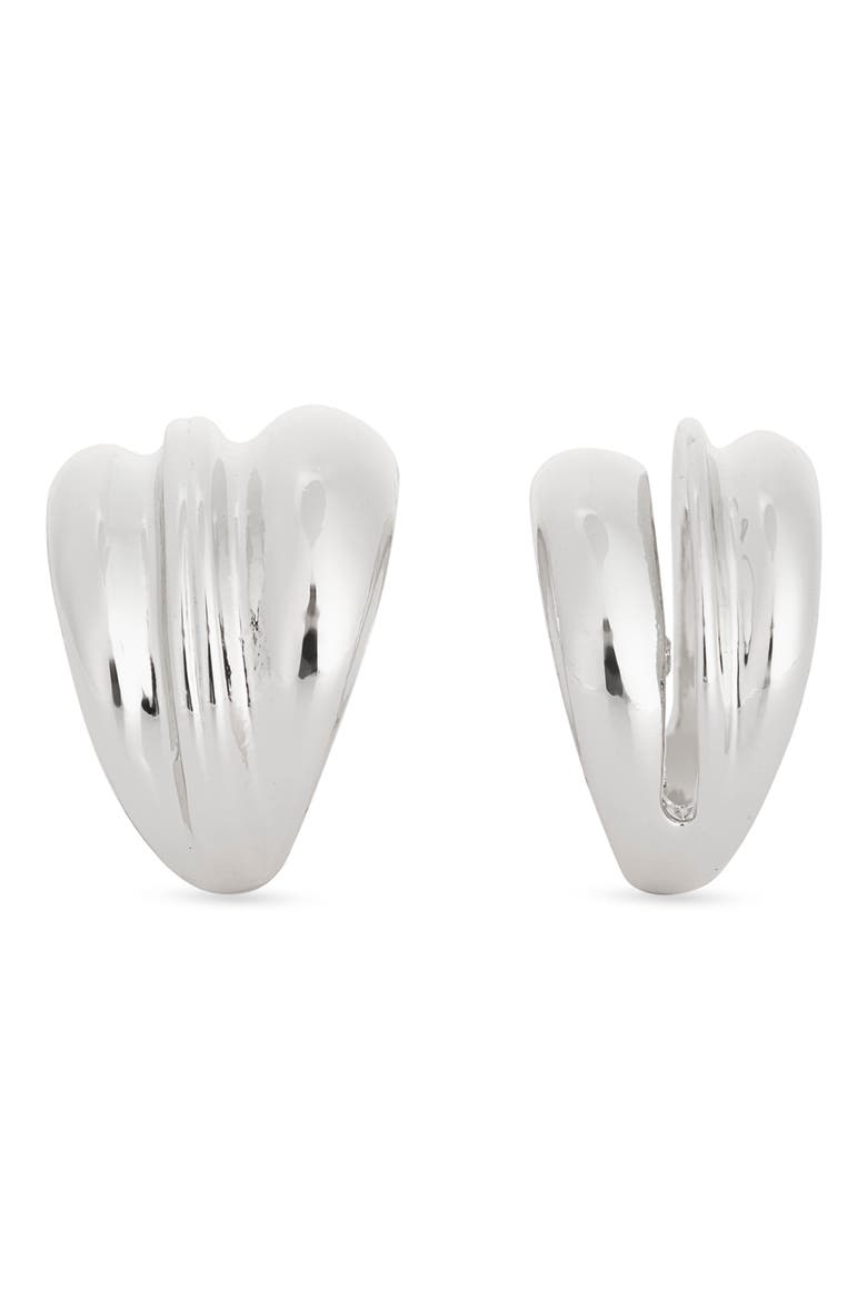 Set of 2 Wide Tiered Rings, Alternate, color, SILVER