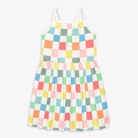 Kids Picnic Dress In Rainbow Patterns (Toddler, Little Kid, Big Kid)
