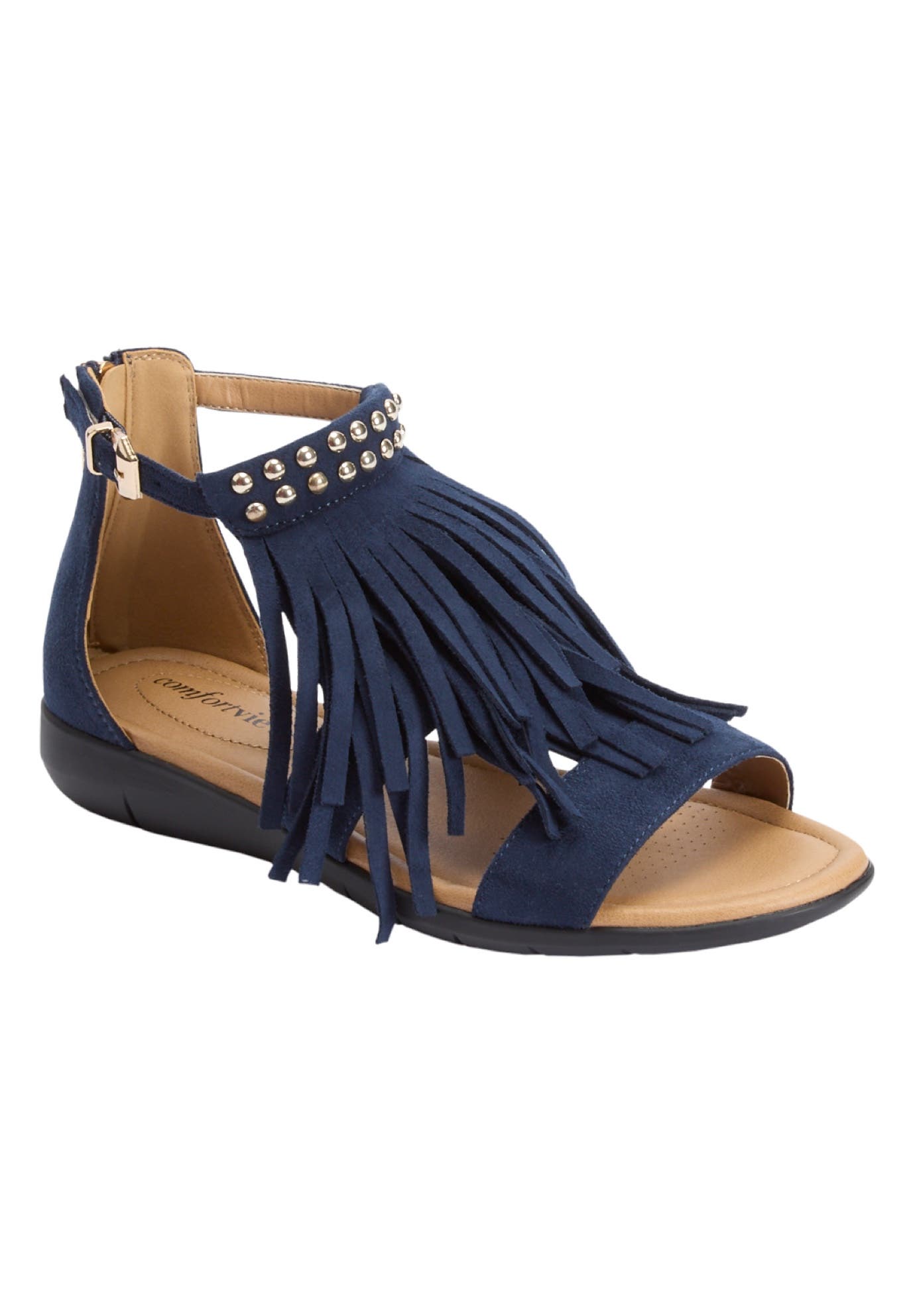 Comfortview The Carmella Sandal, Main, color, Navy
