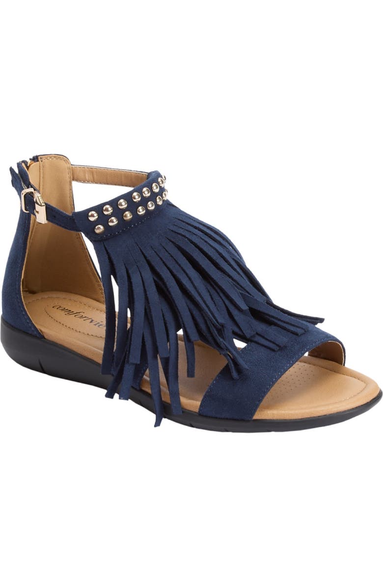 Comfortview The Carmella Sandal, Main, color, Navy