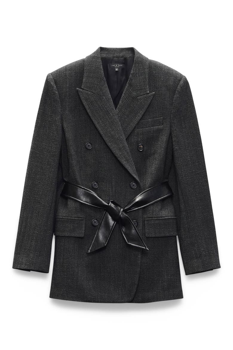 Virginia Belted Blazer, Alternate, color, BLACK