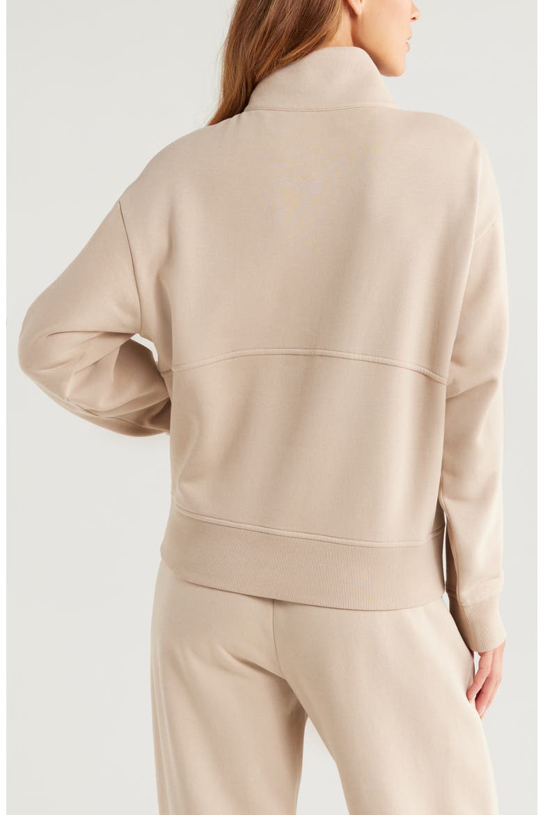 Cloud Fleece Half Zip Sweatshirt, Alternate, color, TAN OXFORD