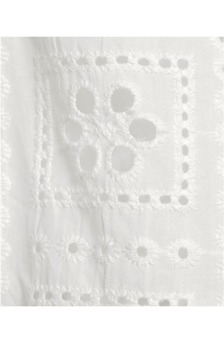 Lands' End Eyelet Crew Puff Sleeve Top, Alternate, color, 