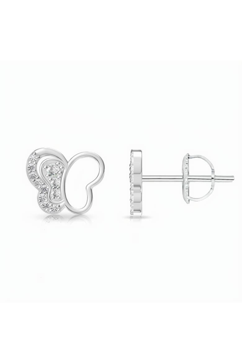 Butterfly Necklace & Earrings Set, Alternate, color, Silver