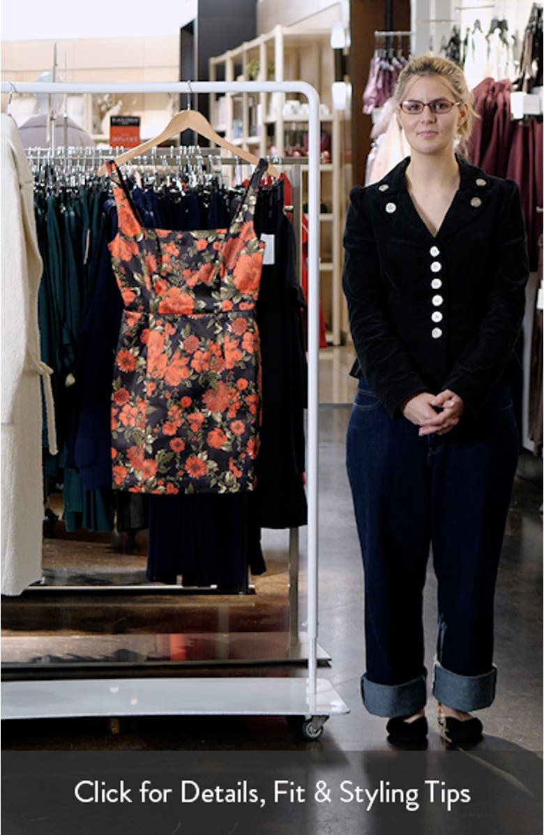 Clara Floral Satin Minidress, sales video thumbnail