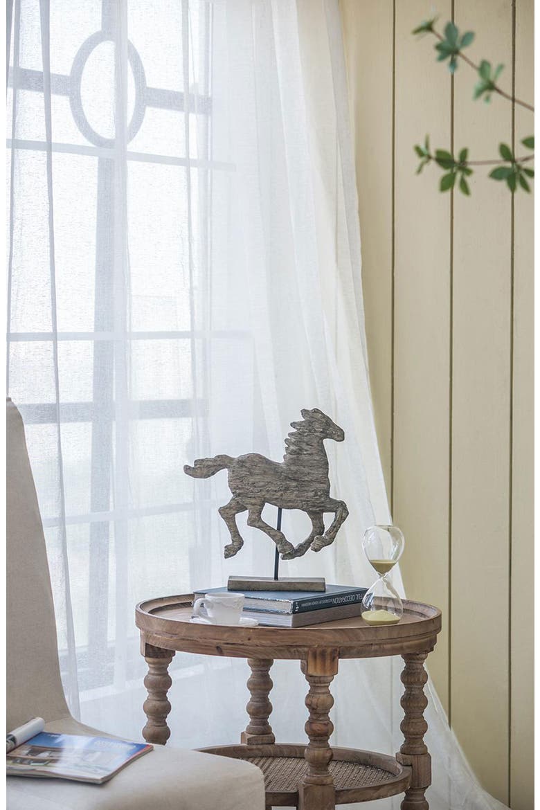 Defiance Spirited Horse Accent Decor, Alternate, color, BROWN