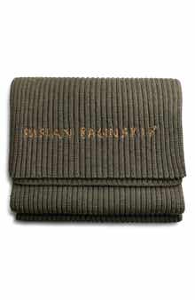 Ruslan Baginskiy Monogram Embroidered Merino Wool Scarf