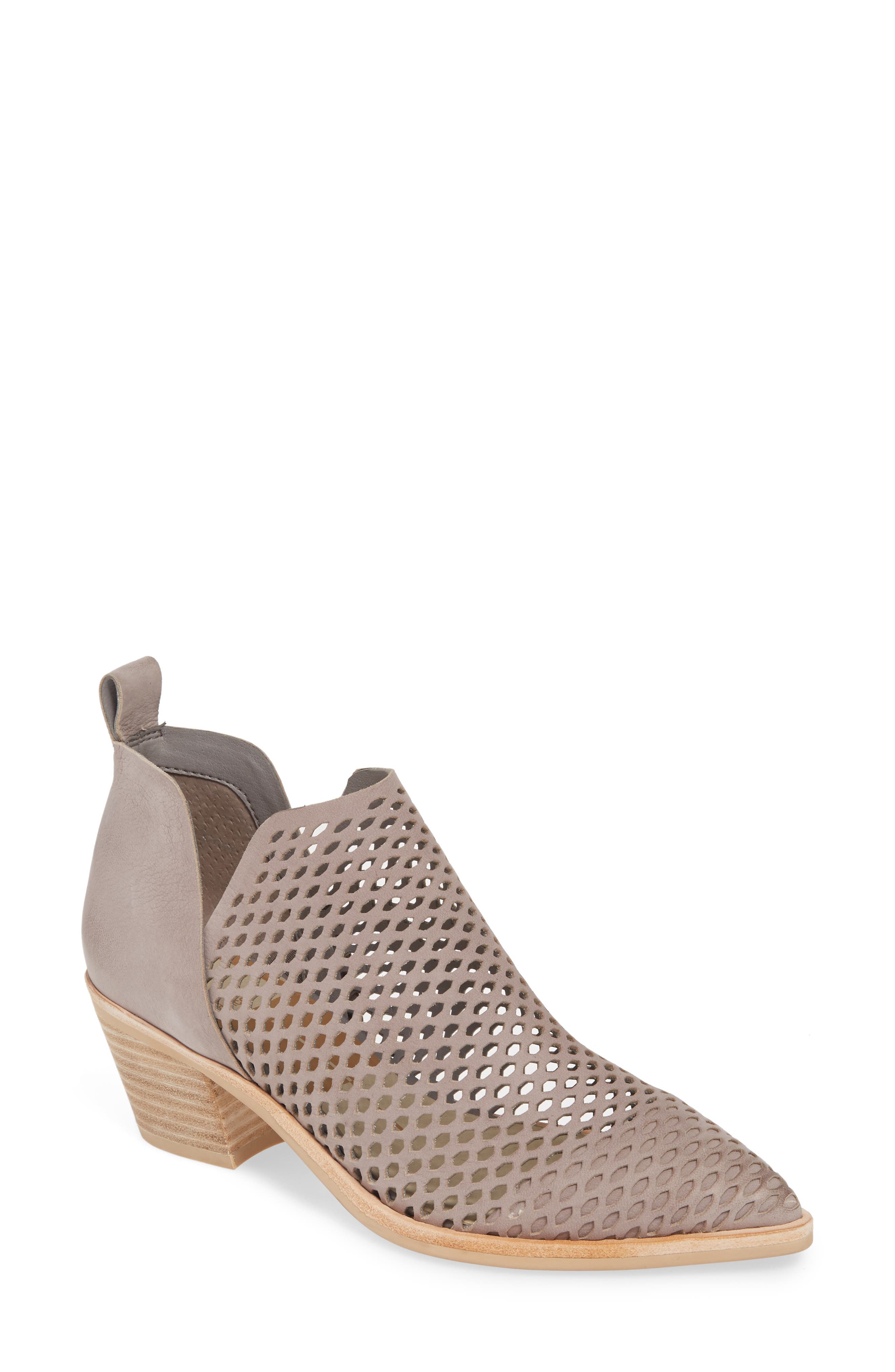 Sher Perforated Bootie, Main, color, GREY