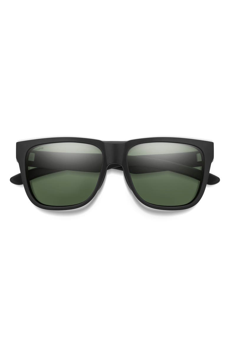 Smith Lowdown Slim 2 55mm ChromaPop<sup>™</sup> Square Sunglasses, Main, color, Black / Gray Green