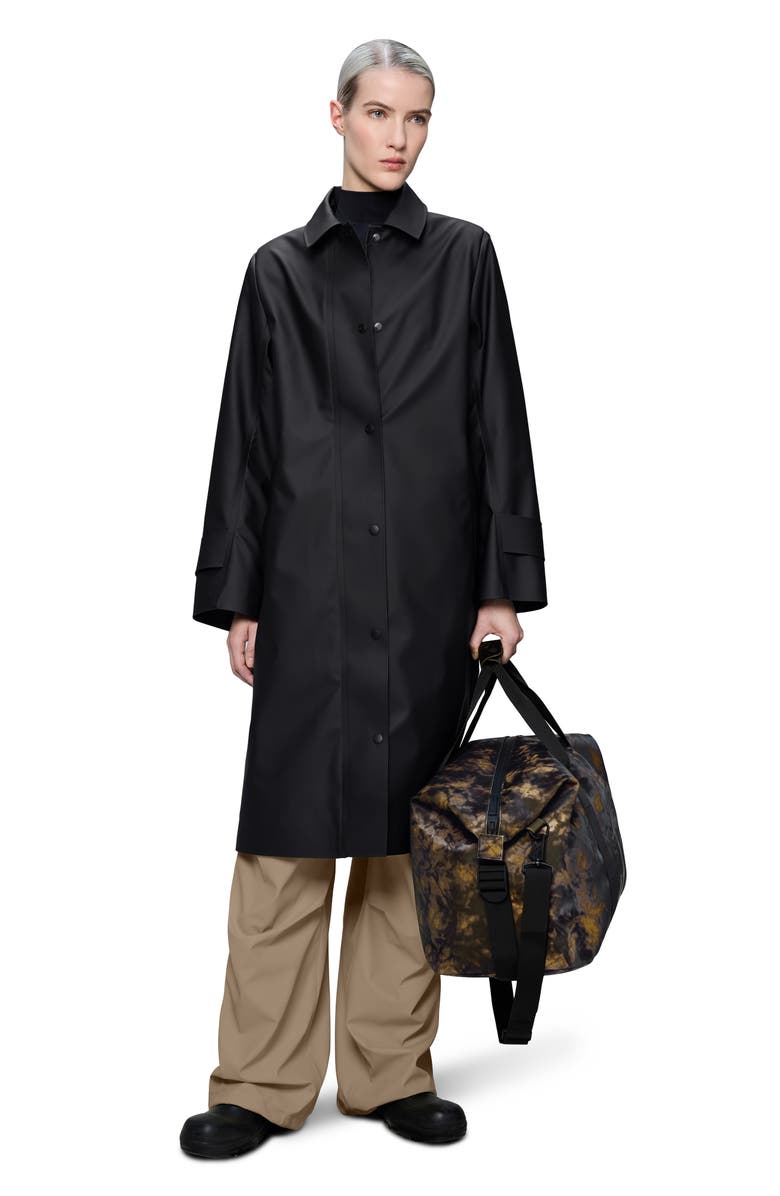 Rains Nara Waterproof Rain Jacket with Removable Hood, Alternate, color, Black