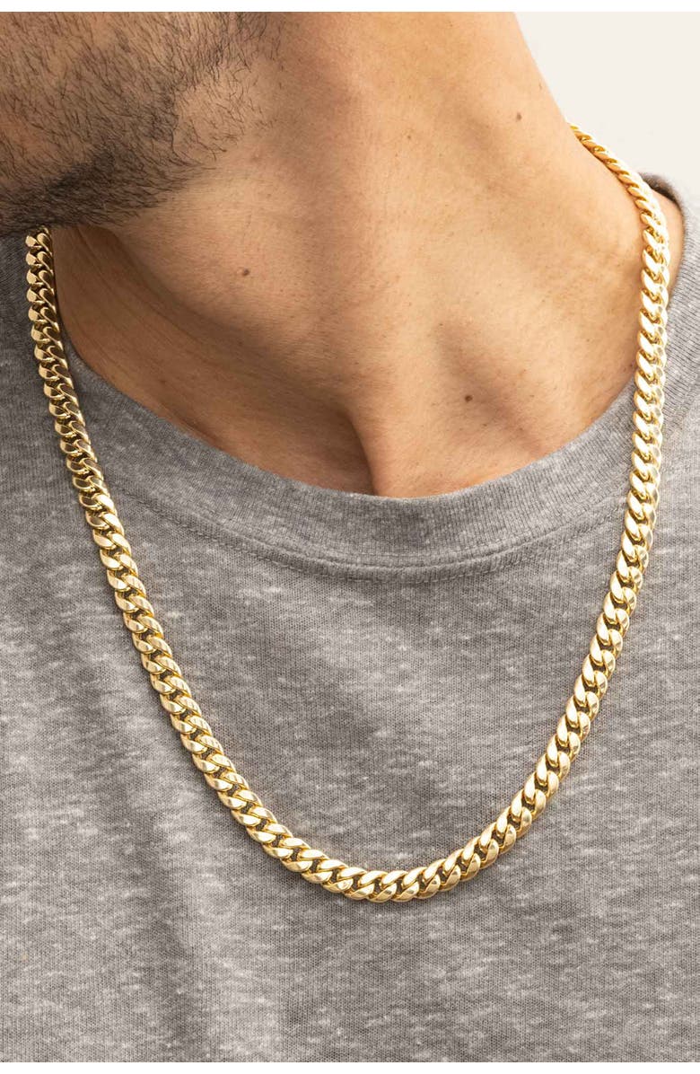 Oradina Men's Estate Cuban Statement Chain in 14K Gold, Alternate, color, Yellow Gold