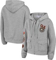 WEAR by Erin Andrews Women's WEAR by Erin Andrews Heather Gray Cleveland Browns Full-Zip Hoodie