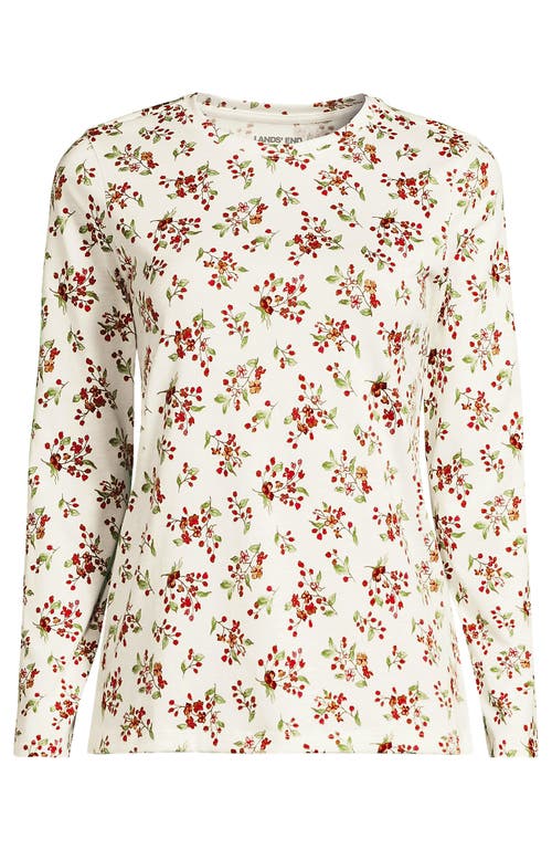 Lands' End Supima Cotton Long Sleeve Crewneck T-shirt In Multi
