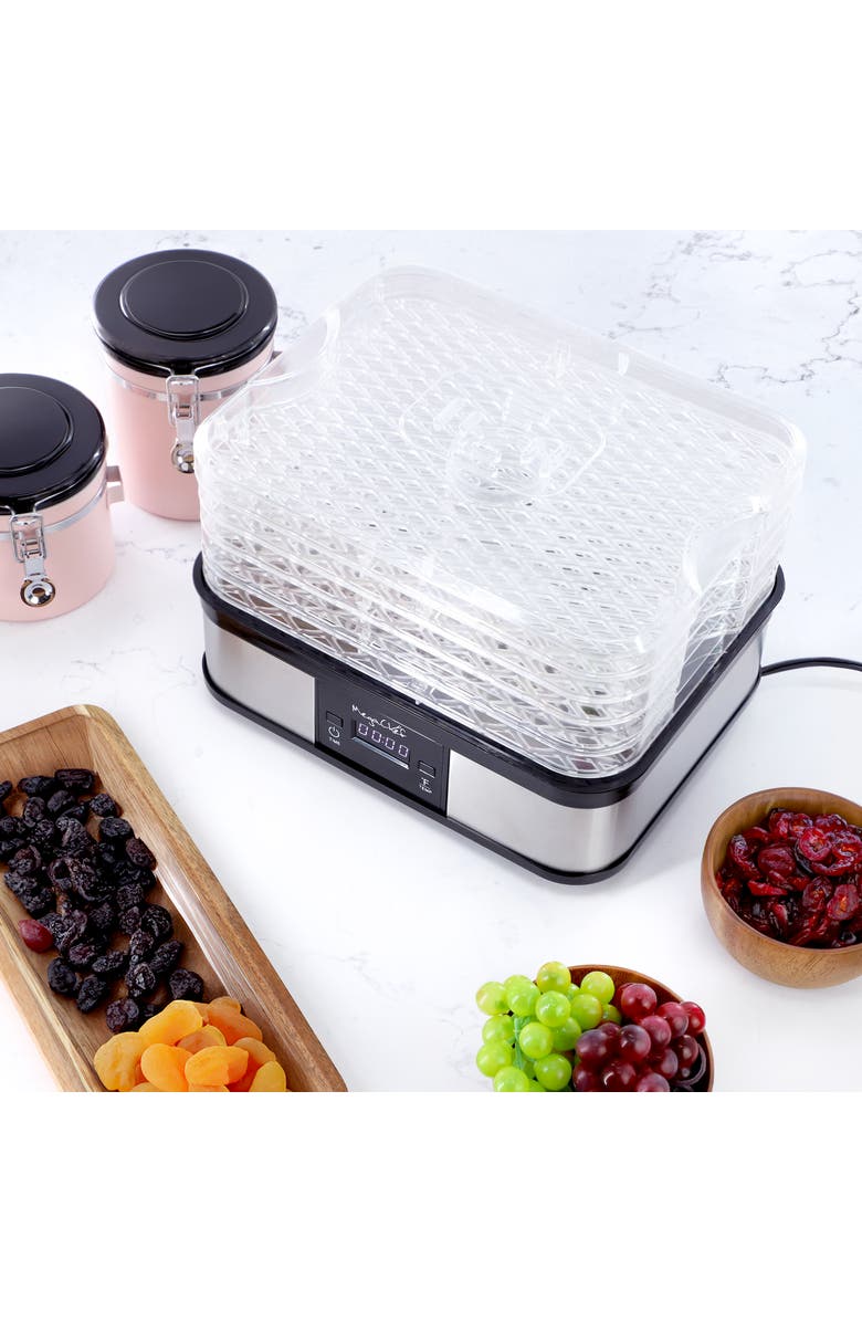 Megachef 5 Tray Food Dehydrator with Timer and Temperature Control, Alternate, color, Grey