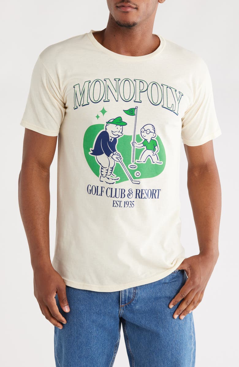 The Forecast Agency Monopoly Golf Club Graphic T-Shirt, Main, color, Natural