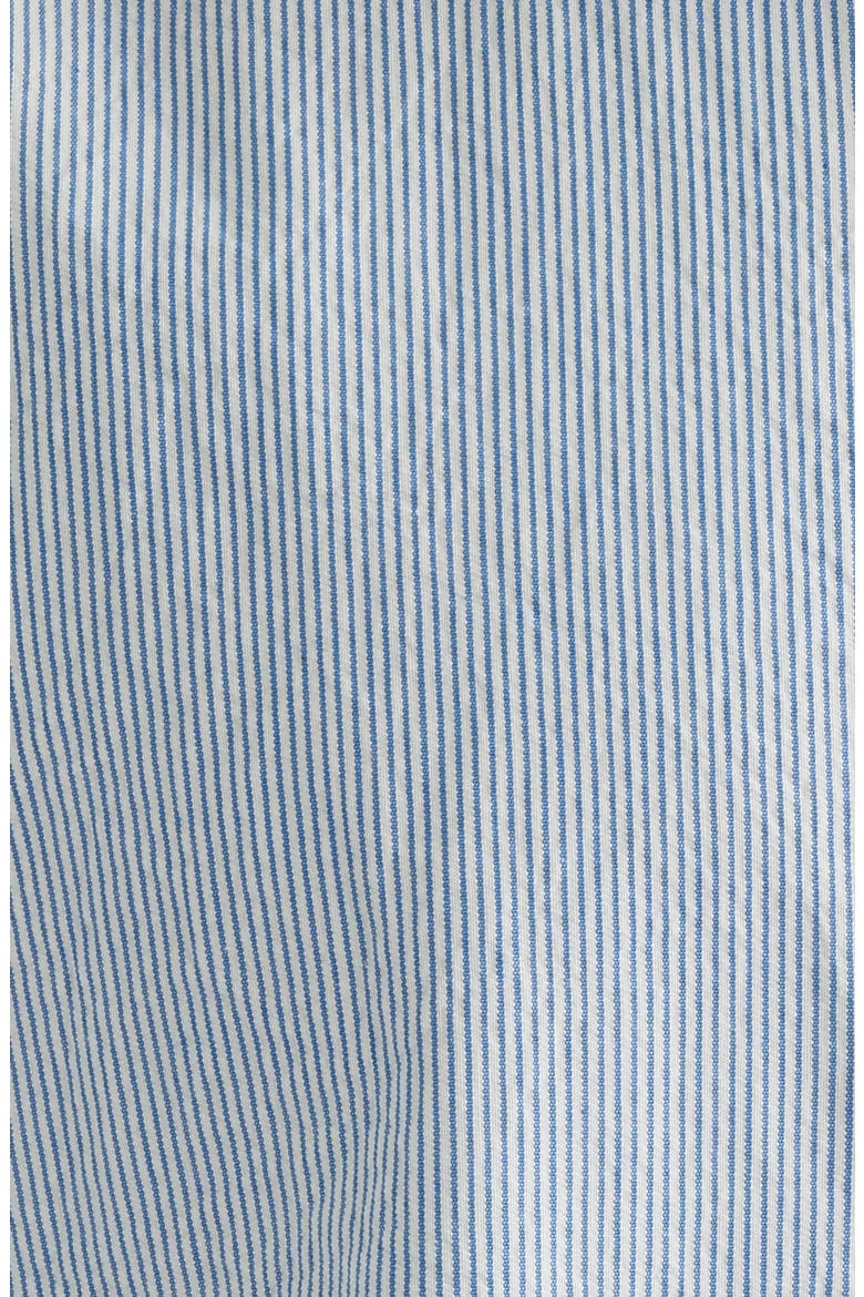 Stripe Short Sleeve Cotton Button-Up Shirt, Alternate, color, BLUE STRIPED