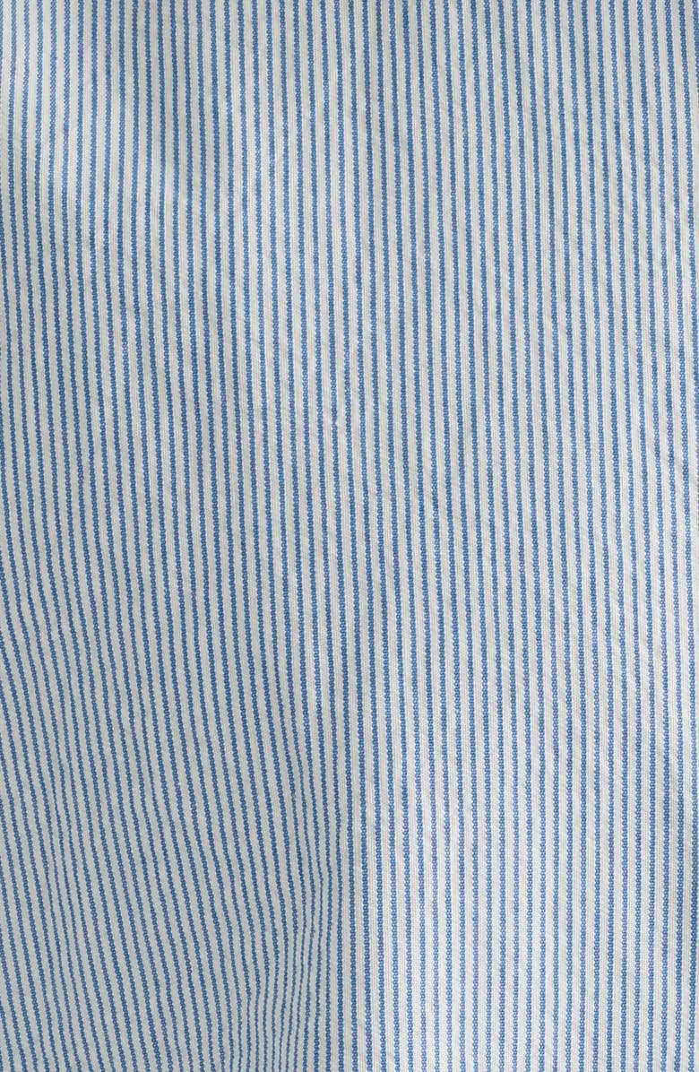 Brooklyn Industries Stripe Short Sleeve Cotton Button-Up Shirt, Alternate, color, Blue Striped