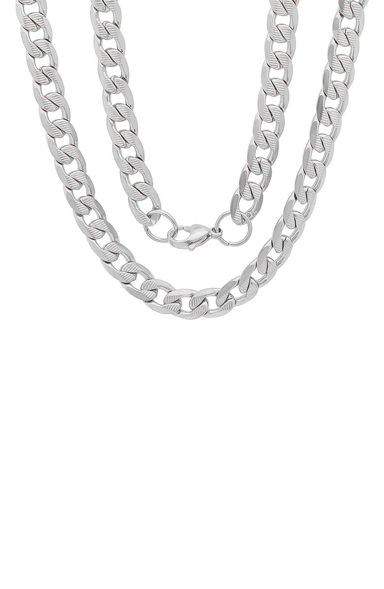 HMY JEWELRY Curb Chain Link Necklace, Alternate, color, 