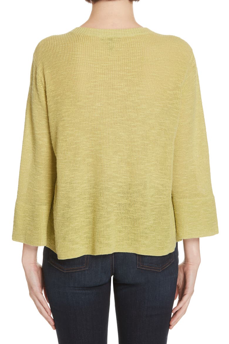 Linen & Cotton Sweater, Alternate, color, VERBENA