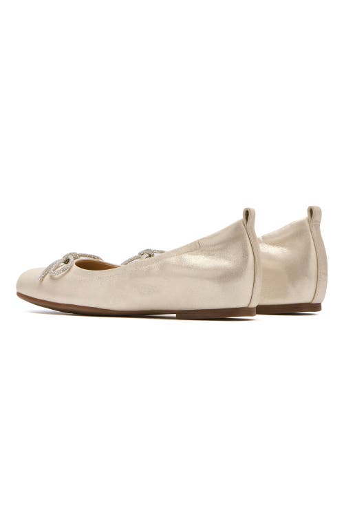 Abeo Cadence Bow Ballet Flat In Gold Sparkle - Metatarsal
