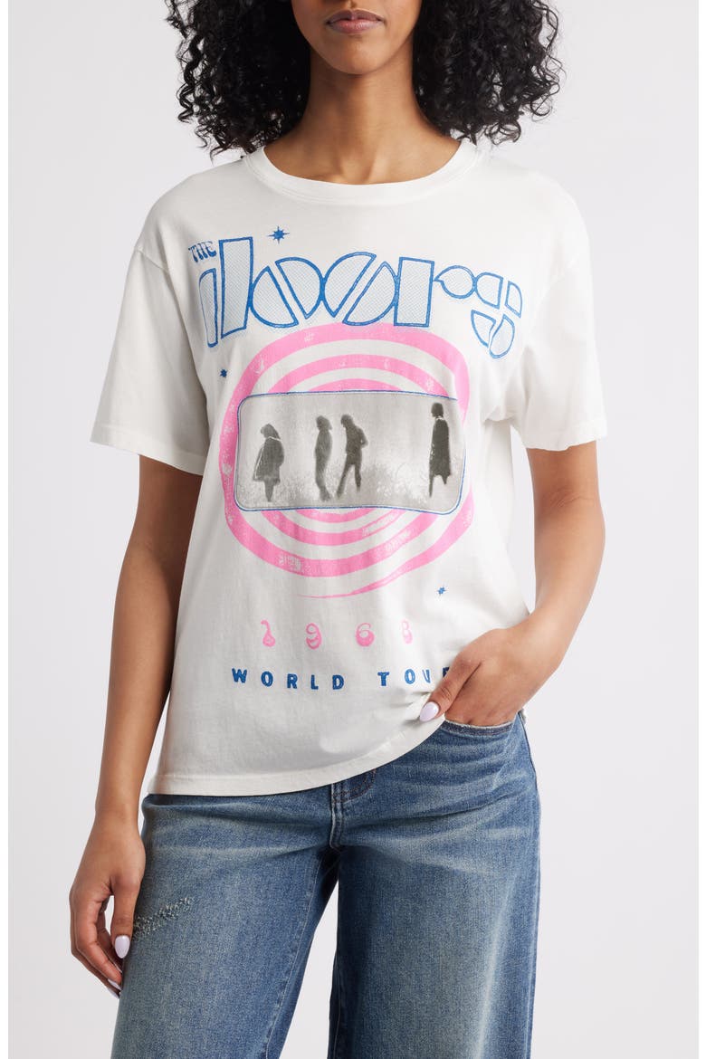 The Doors 1968 World Tour Graphic T-Shirt, Main, color, VINTAGE WHITE