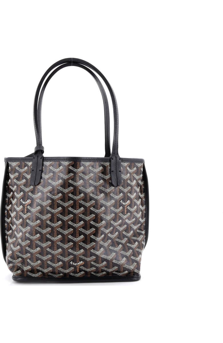 Pre-Owned Goyard Anjou Reversible Tote Coated Canvas Mini, Alternate, color, Black