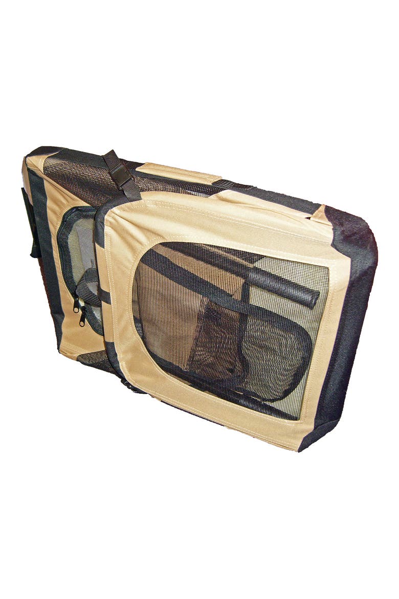 Folding Zippered 360 Vista View Dog Carrier - Medium, Alternate, color, KHAKI