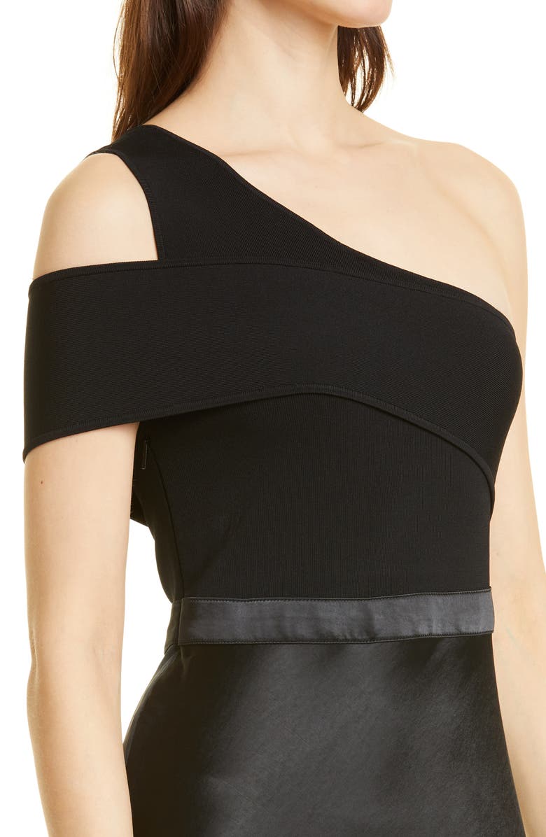 Ted Baker London Ivena Mixed Media One-Shoulder Dress, Alternate, color,