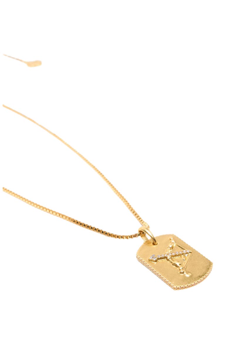 Zodiac sign plaque necklace, Alternate, color, Sagittarius