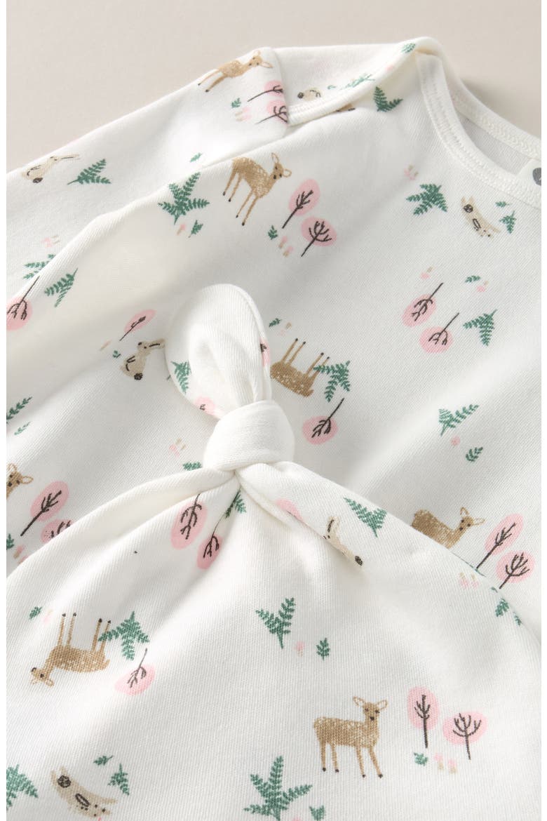 Kids' Gown and Hat Set, Alternate, color, IVORY EGRET WOODLAND FLORAL
