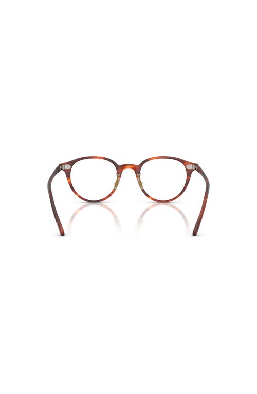 Oliver Peoples 47mm Oval Optical Glasses In Brown