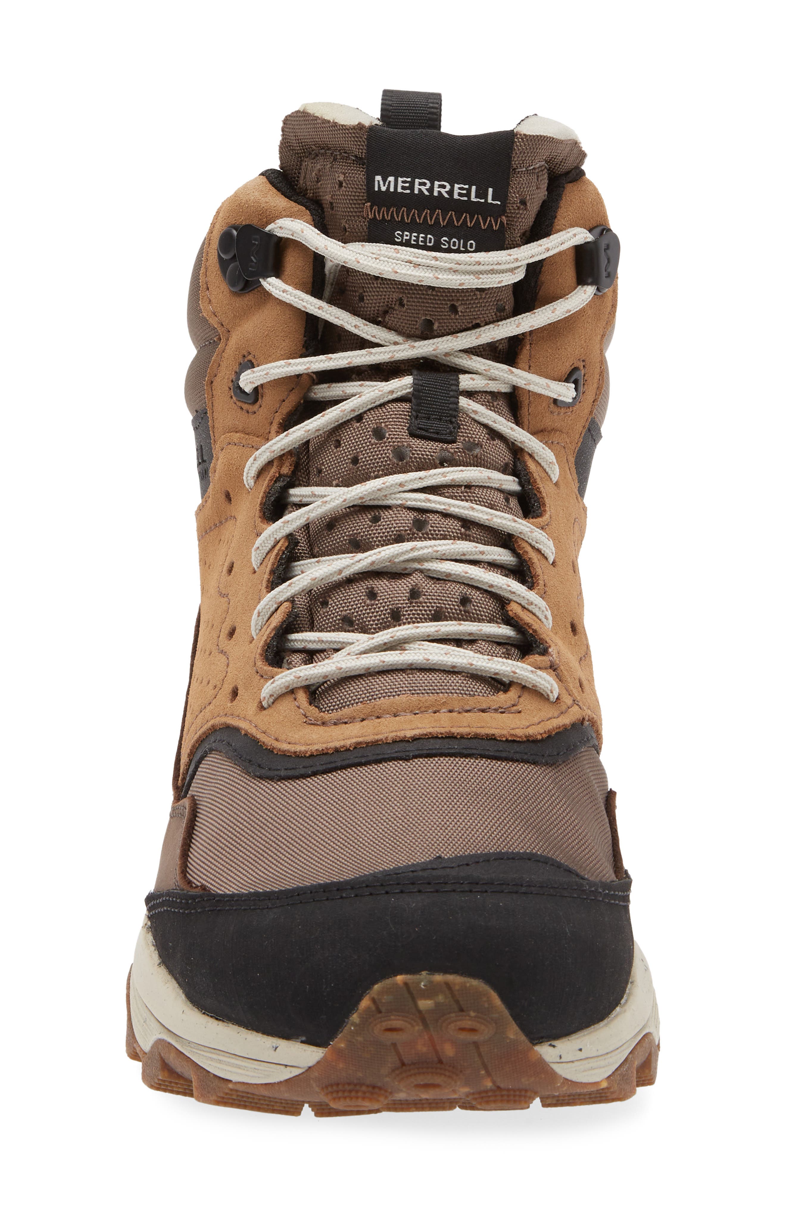 Merrell Speed Solo Mid Waterproof Hiking Boot, Alternate, color, Earth
