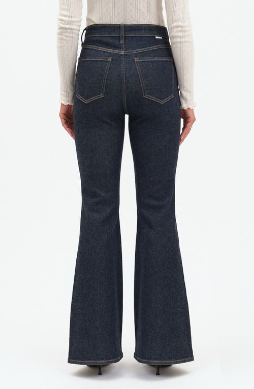 Daze Sunset High Waist Flare Jeans In Blue