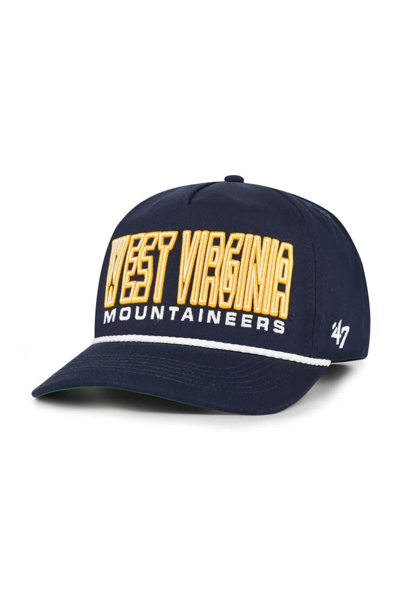 Youth '47 Navy West Virginia Mountaineers Byline Hitch Adjustable Hat, Alternate, color, Navy