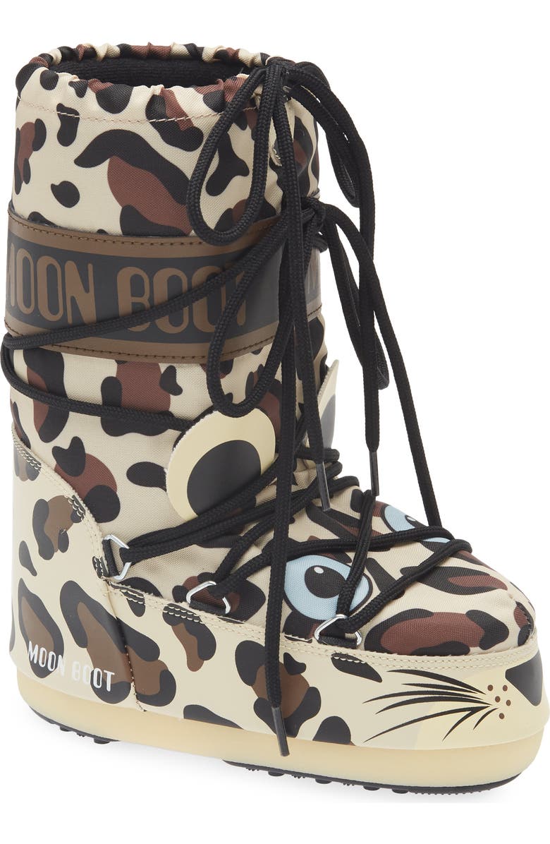 Moon Boot<sup>®</sup> Kids' Icon Animal Boot, Main, color, Leopard