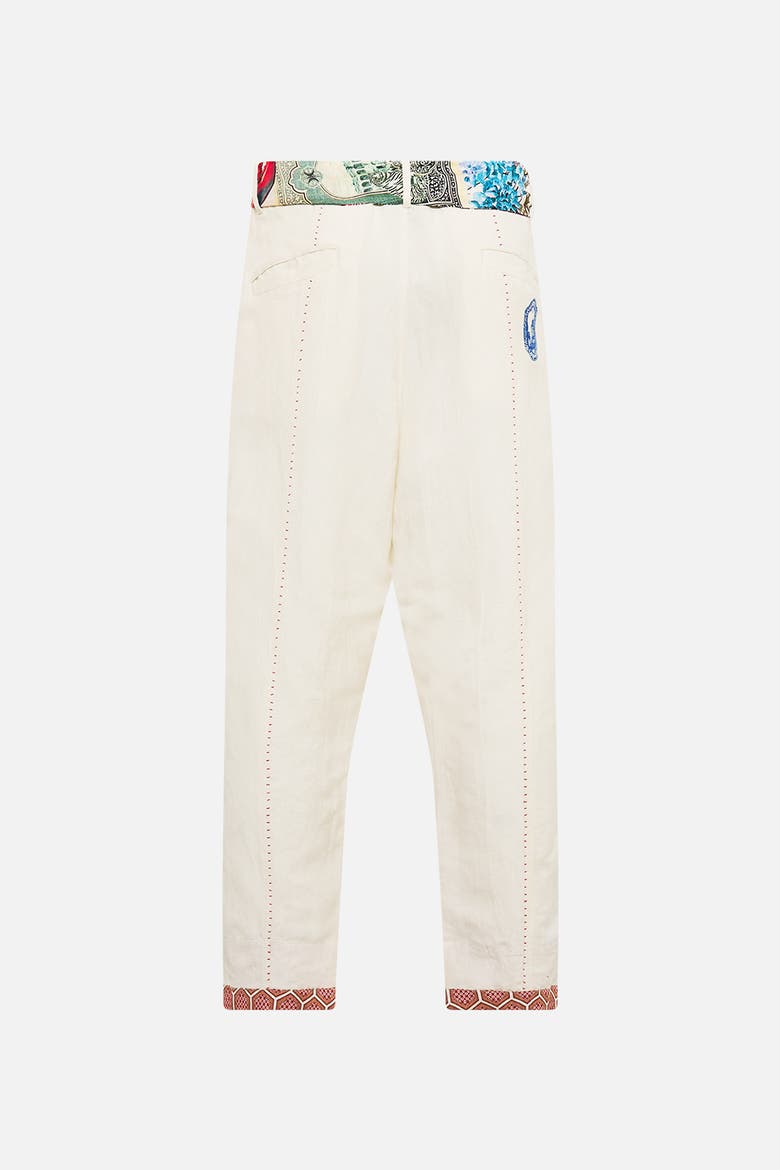 Relaxed Panelled Pant With Silk Belt Notes From The Road, Alternate, color, Notes From The Road