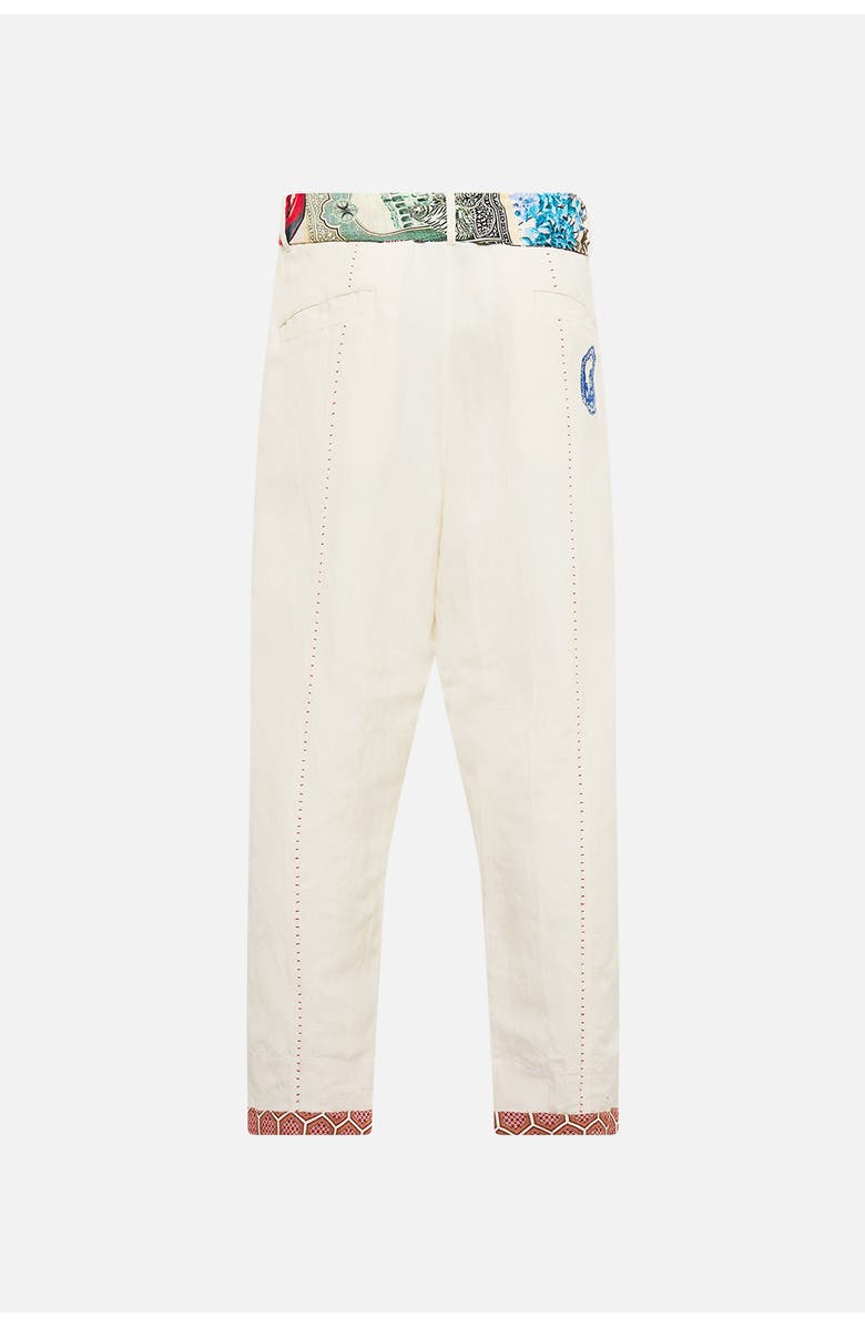 Camilla Relaxed Panelled Pant With Silk Belt Notes From The Road, Alternate, color, Notes From The Road
