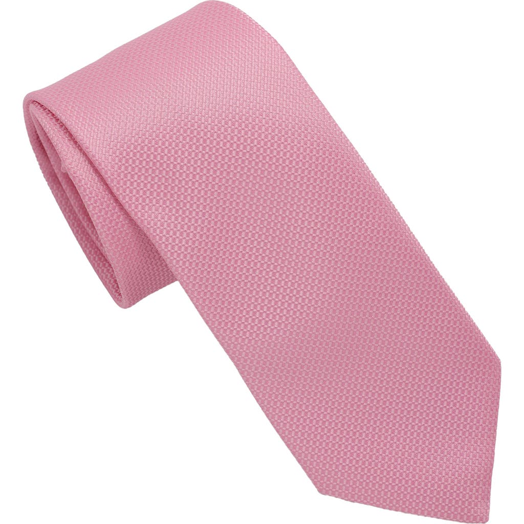 Hickey Freeman Textured Solid Tie In Pink