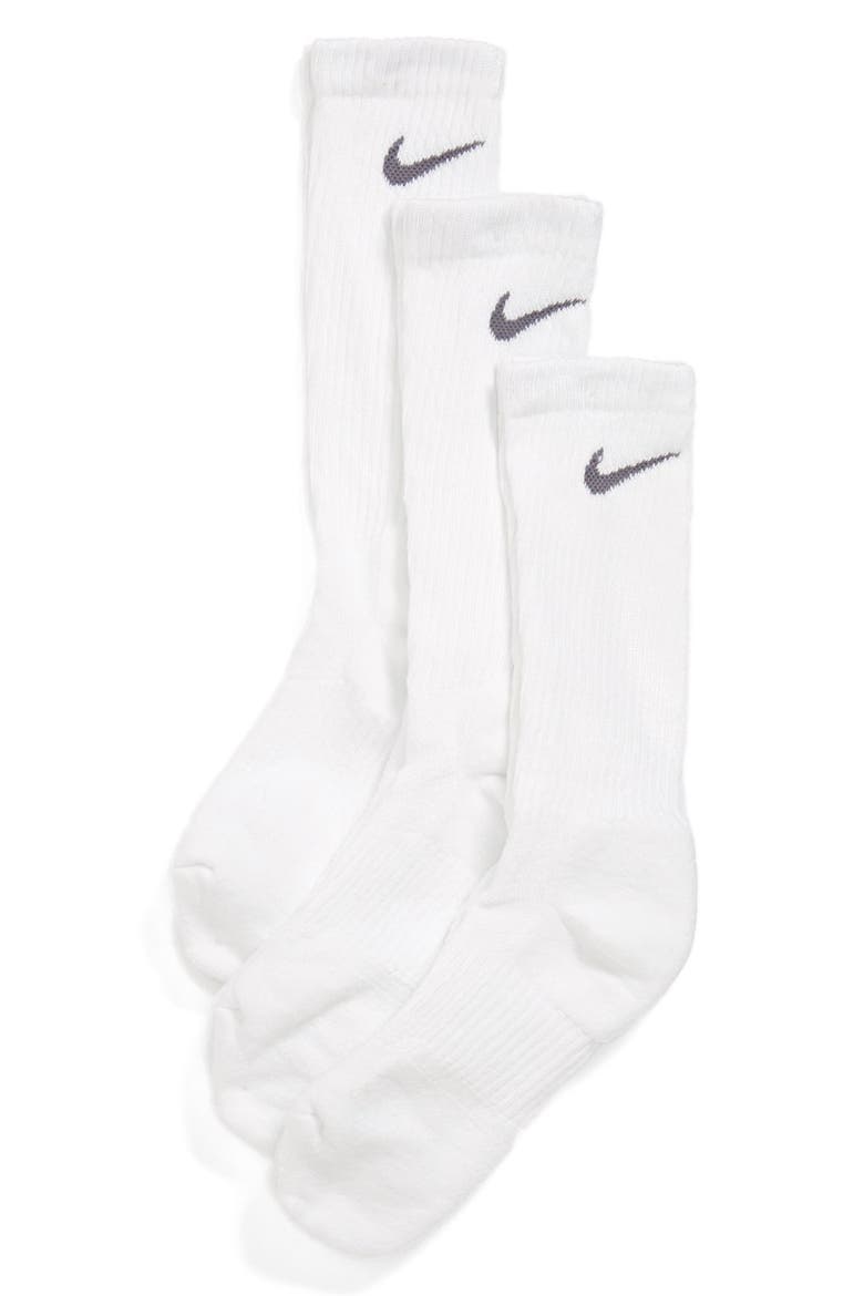 Dri-FIT 3-Pack Crew Socks, Main, color, WHITE