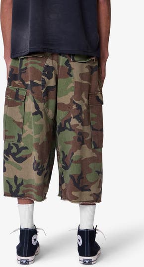Extralong Cotton Cargo Shorts