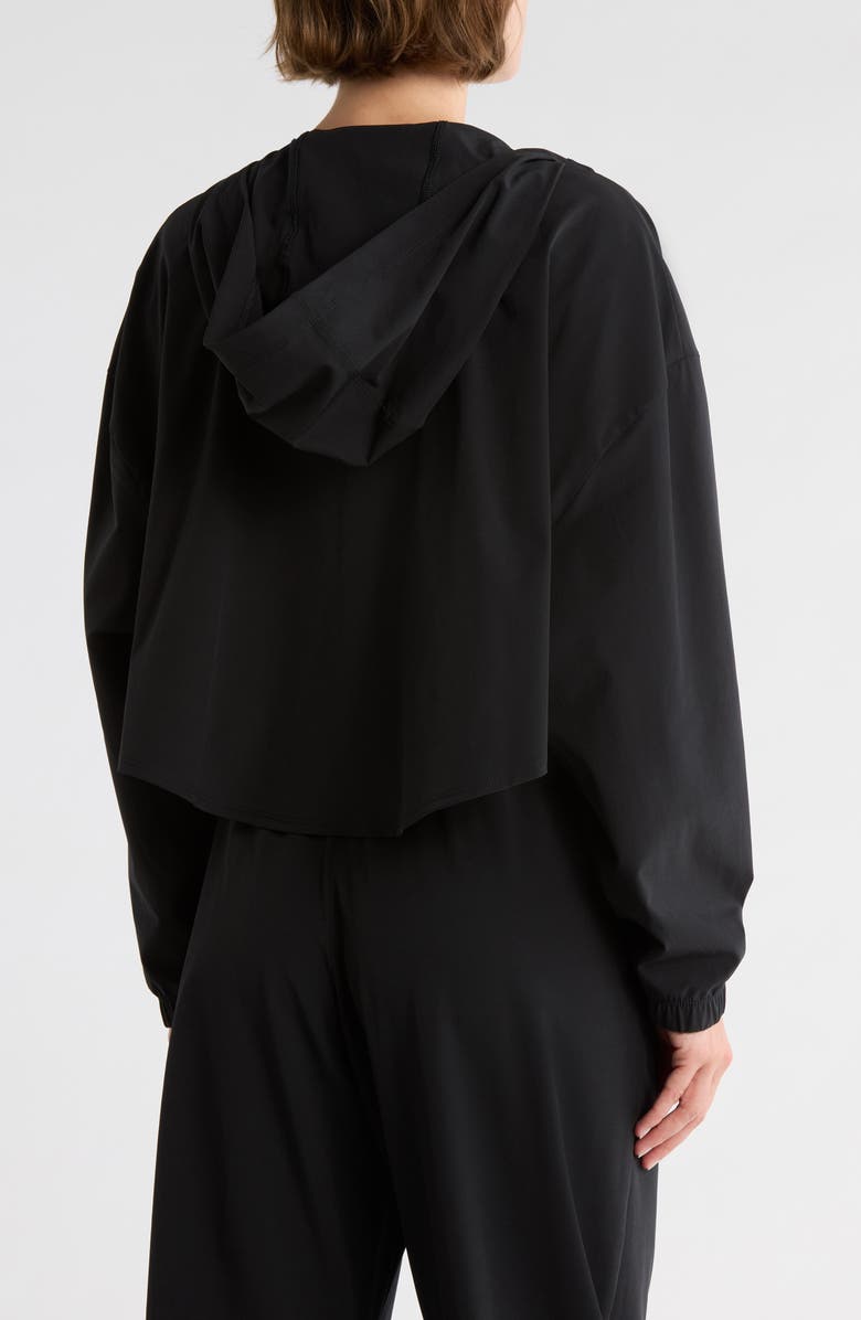 Nike One Repel Oversize Hooded Water Resistant Woven Jacket, Alternate, color, Black/ White