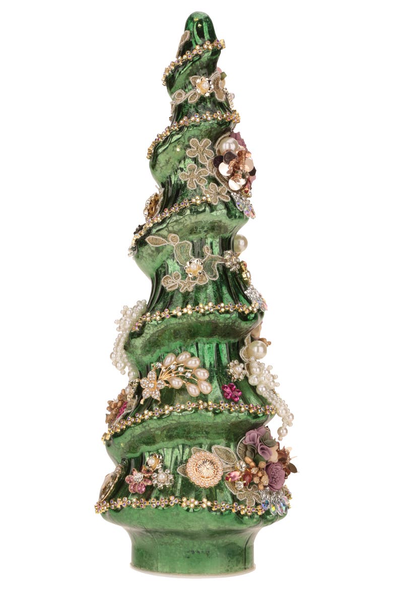 Jeweled Christmas Tree, Green, Main, color, Green