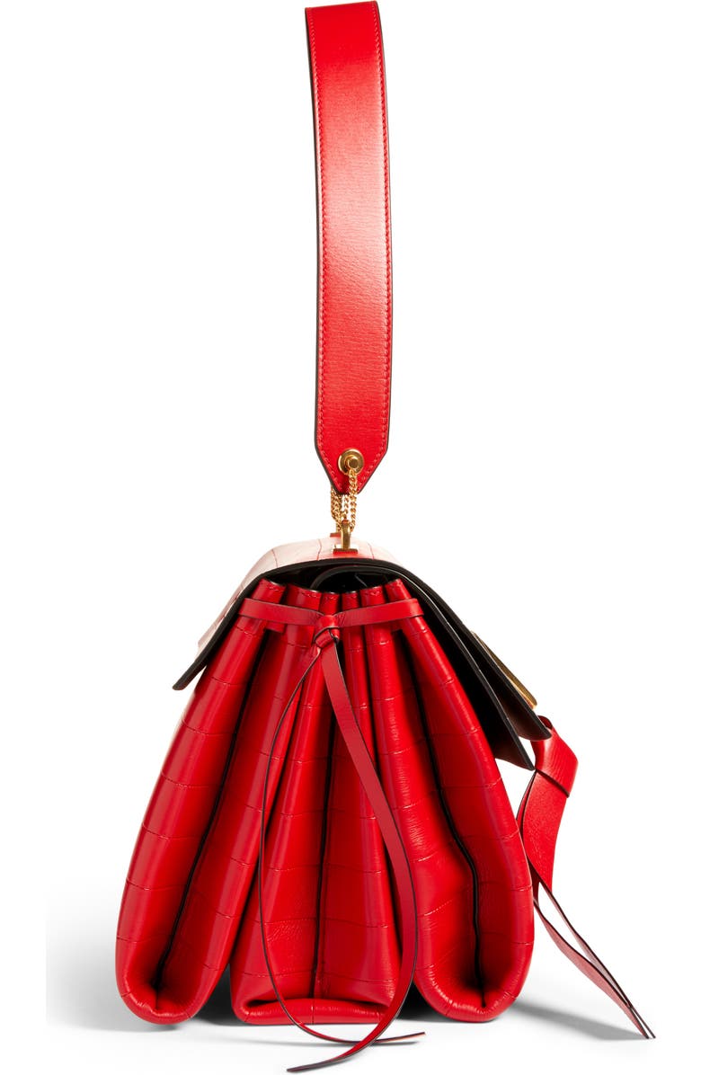 Valentino Garavani Medium V-Ring Leather Shoulder Bag, Alternate, color,