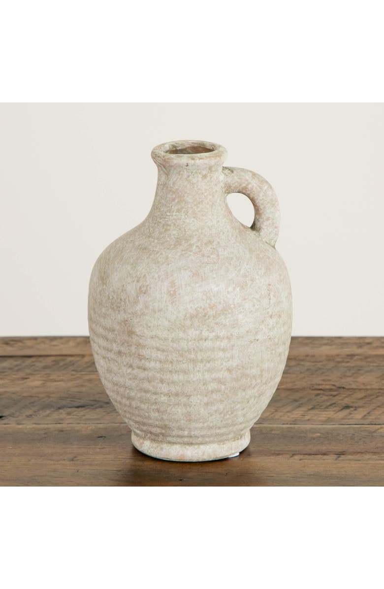 NEARLY NATURAL 7-in Natural Ceramic Jug, Alternate, color, Beige