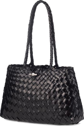 Kayla Woven Leather Shoulder Bag