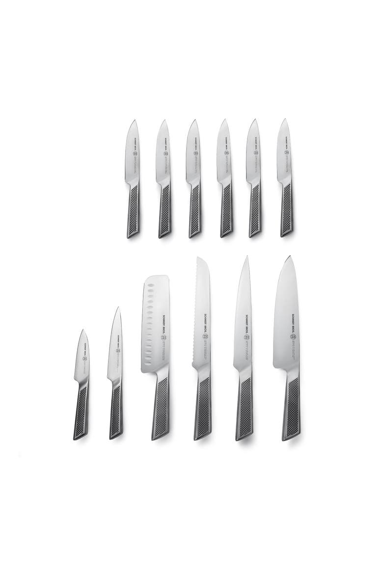 Gridiron 14-Piece Knife Block Set, Alternate, color, Silver