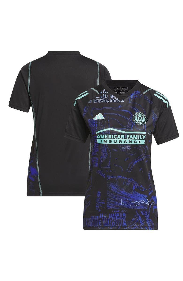 adidas Women's adidas Black Atlanta United FC 2023 One Planet Replica Jersey, Main, color,