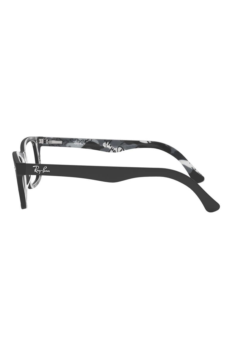 50mm Square Optical Glasses, Alternate, color, BLACK